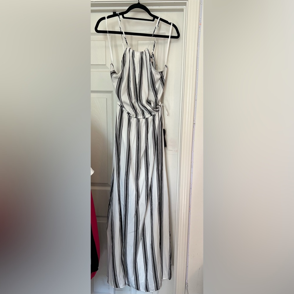 EUC LOFT black and white long gown